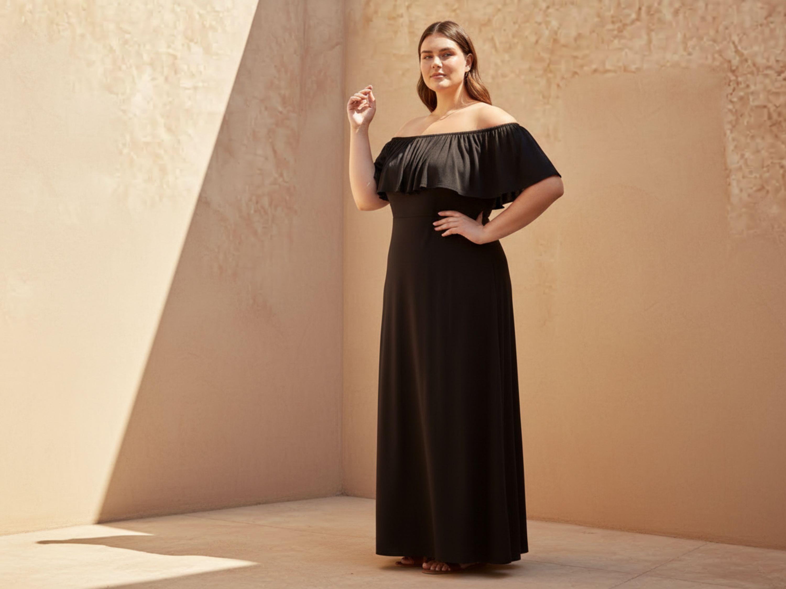 Plus Size Black Dress for Funeral - Etsy