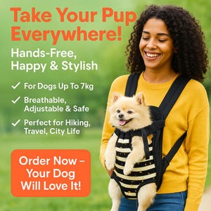 Custom Dog Backpack Carrier,  Front Pack for Small Pets, Lightweight and Comfortable - Perfect for Travel, Hiking and Public Transport.