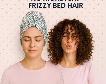 Curly hair protector of flowers print/ Sleep cap for protect curly hair/  Curly hair accessories Colorful bonnet/ No more frizz