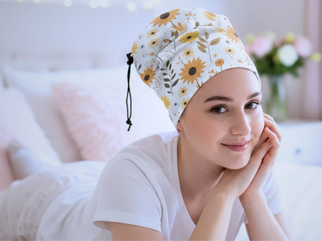 Hairo Buff Sunflowers Hair Buff/ Sleep Cap With Adjustable Drawstring/ Curly Hair ...