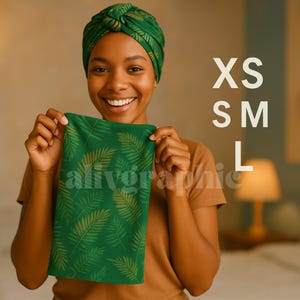 Green Curly hair sleep cap/Protect your curls while sleep/ Avoid the frizz/ Sleeping cap/ Best bonnet/ Tubular headband for wavy hair/Wrap