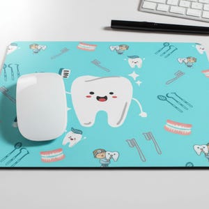 Dentist mouse pad. Dentist gift. Dentist deco, veterinary dentist, retirement gifts for dentist, future dentist gifts,  dentist office decor