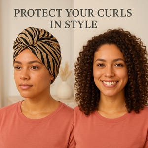 Animal print hair tube/ Curly hair accessories/ Hair scarf for woman/Elegant Plopping wrap/ Gift idea for curly girl/ Tubular headband
