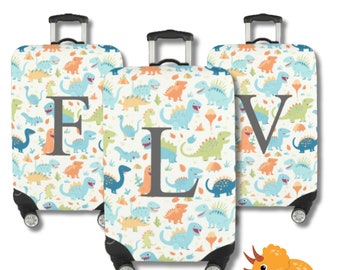 Housse de valise personnalisée dinosaure pour enfants, protection pour valise enfant, petite protection pour valise, accessoires de voyage pour enfants