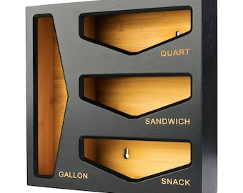 Bamboo Food Bag Drawer Organizer: Kitchen Pantry Storage