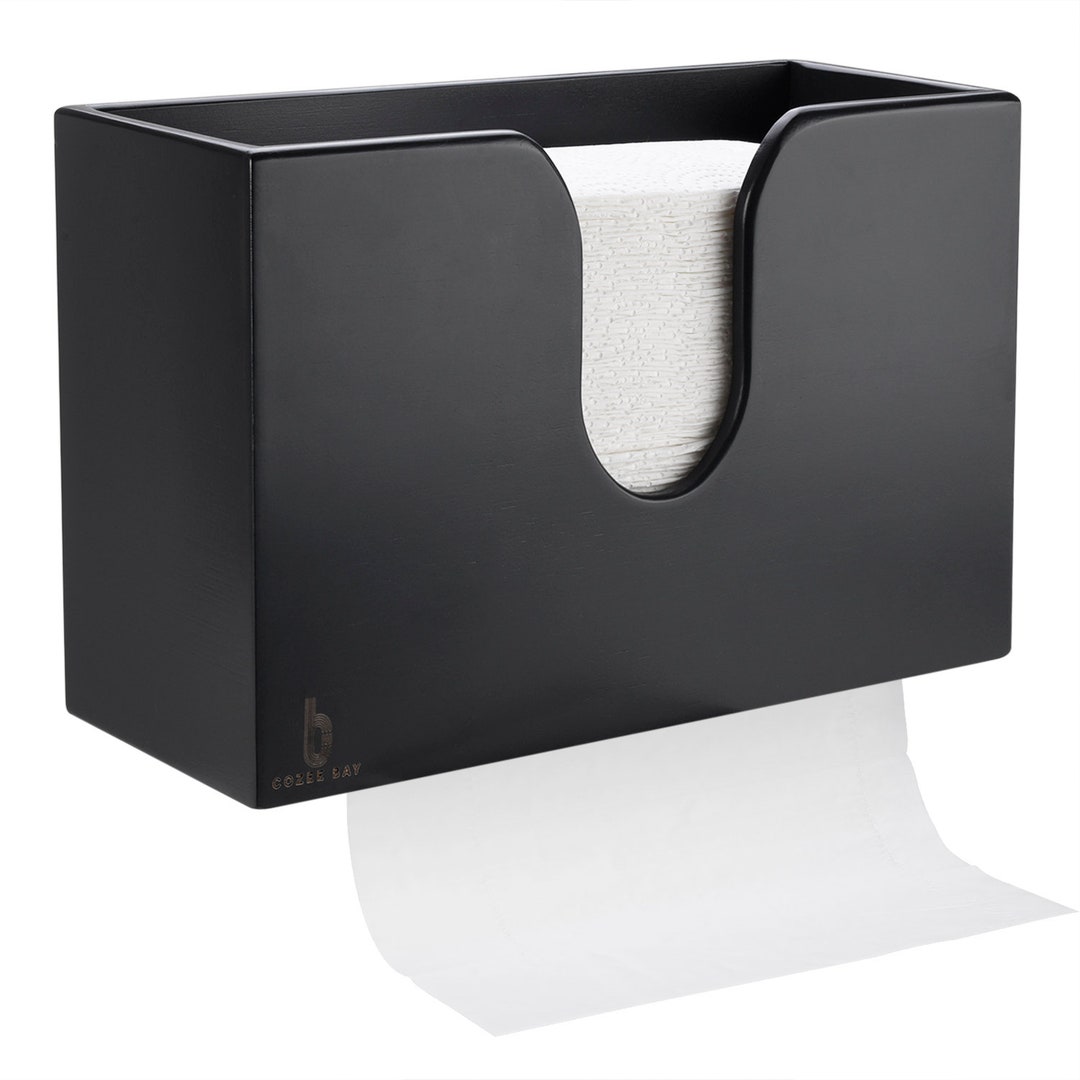 Cozee Bay Bamboo Paper Towel Dispenser, Paper Towel Holder for Kitchen