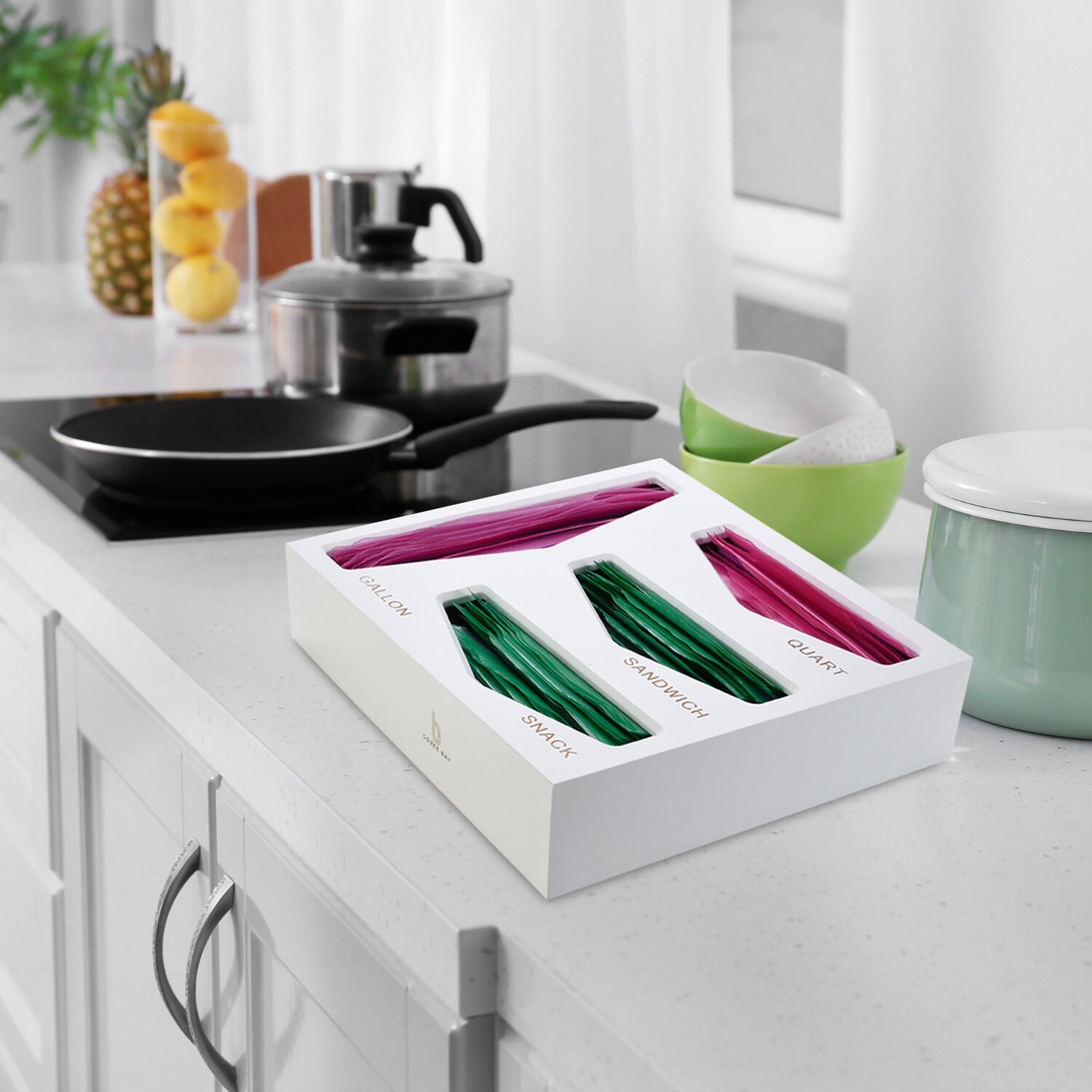 Cozee Bay Bamboo Food Bag Storage Organizer for Kitchen Etsy