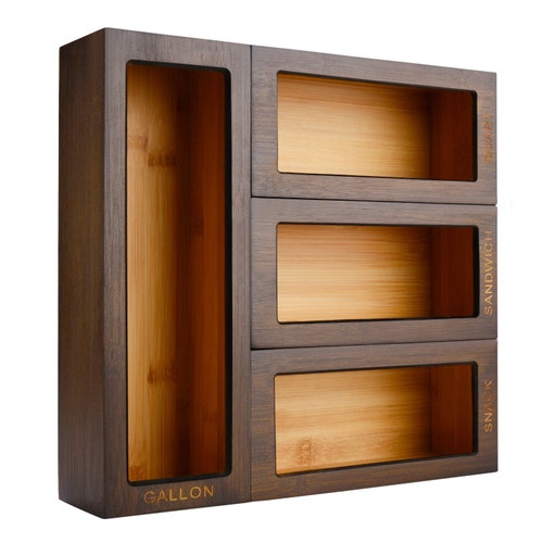 Cozee Bay Bamboo Food Bag Storage Organizer for Kitchen Etsy