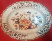 Fine Antique English Pottery Copeland Imari Pattern Oval Plate Dish Dated 1879