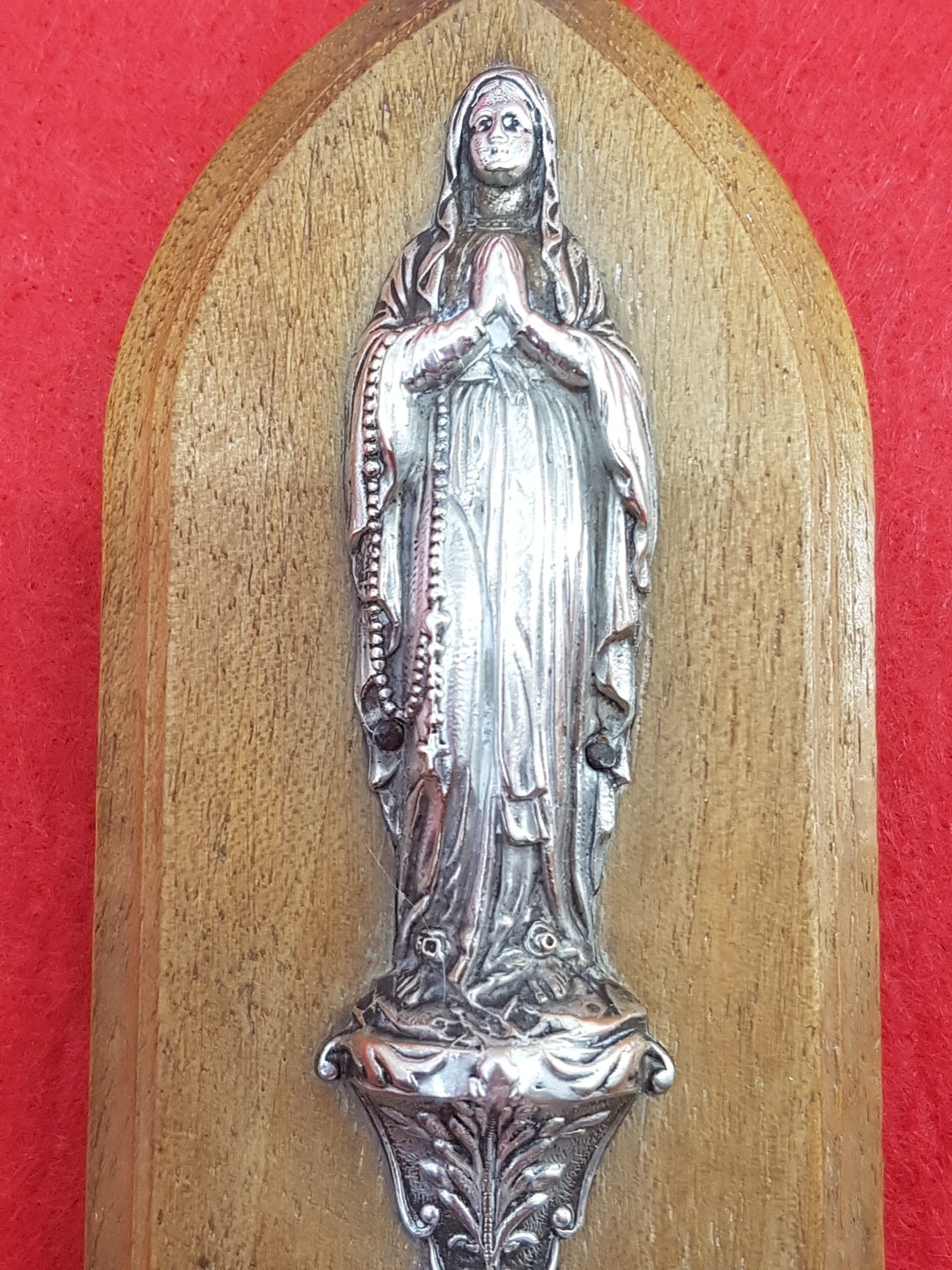Vintage Our Lady of Lourdes Silver Plated Immaculate - Etsy UK