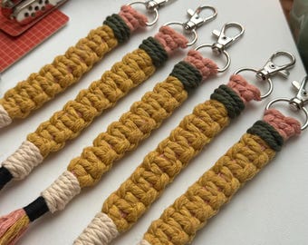 Macrame Pencil Keychain