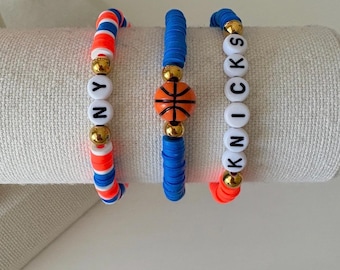 NY Knicks bracelet stack