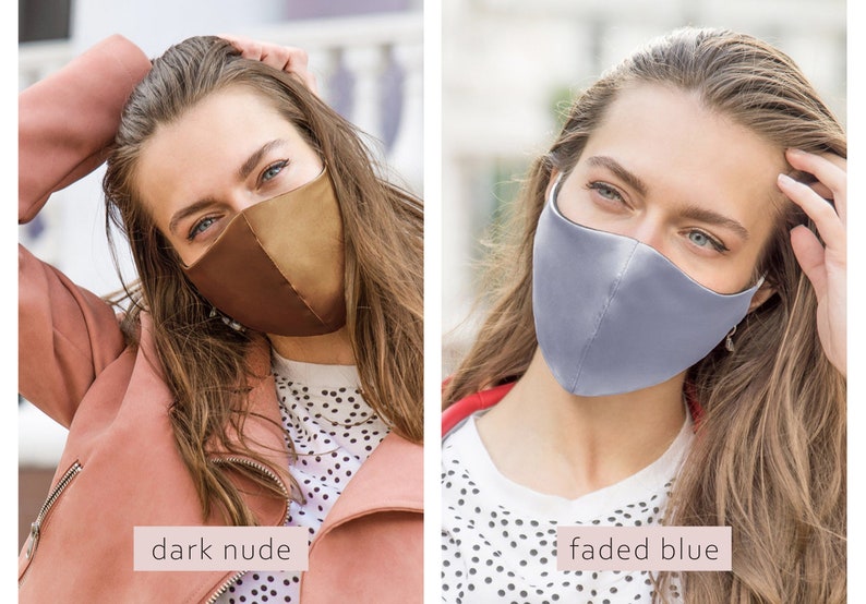 Silk Face Mask With Nose Wire Green Satin Mask With Etsy UK