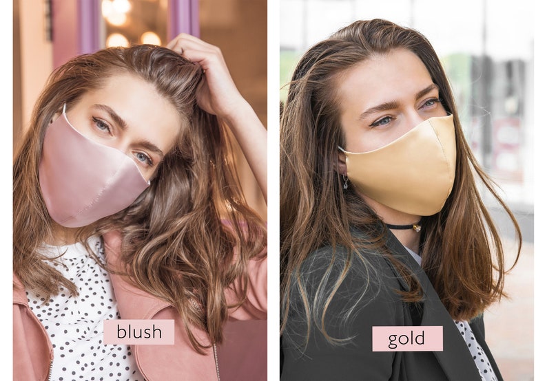 Silk Face Mask With Nose Wire Green Satin Mask With Etsy UK