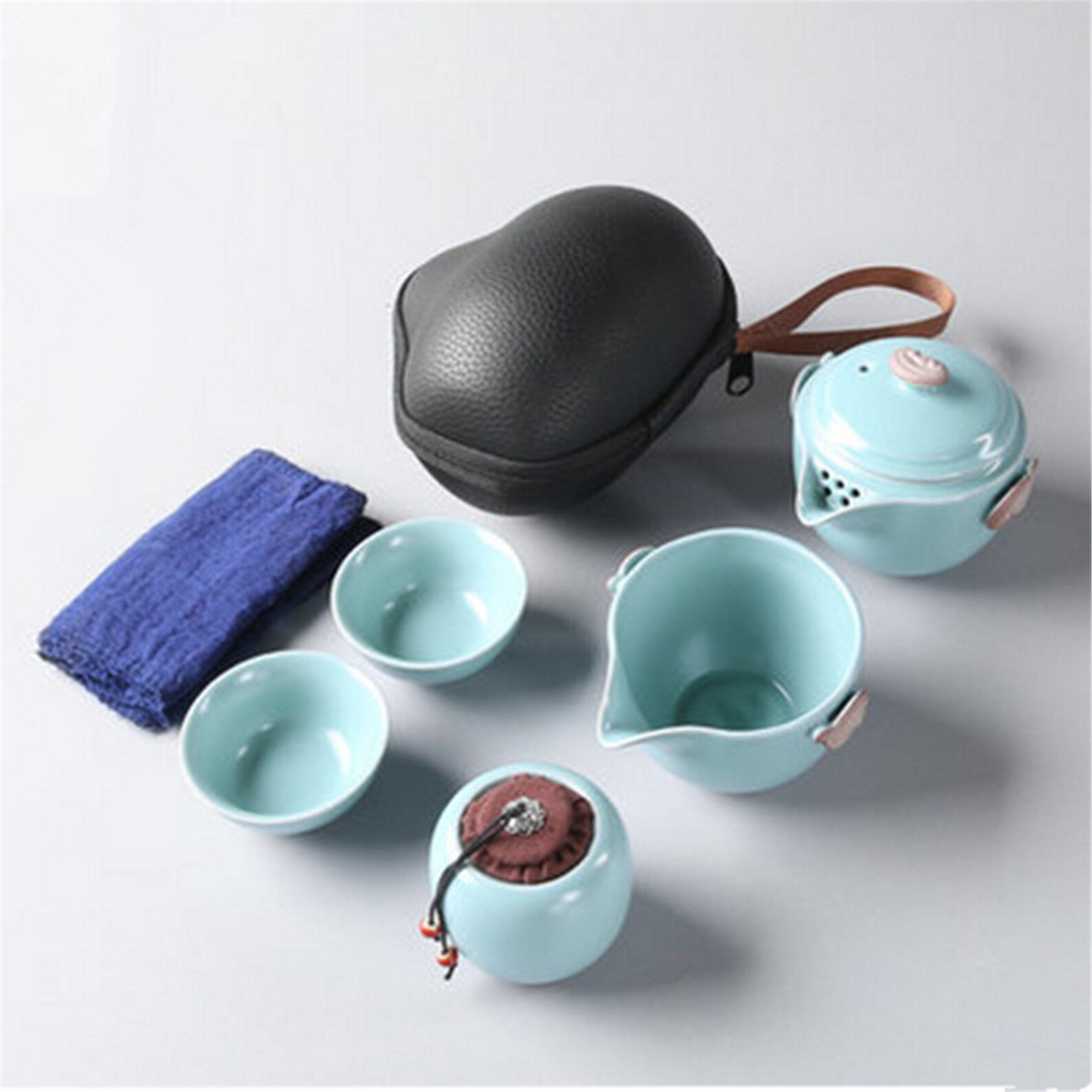 Travel tea set carrying case Ruyao quick guest cup one pot Etsy