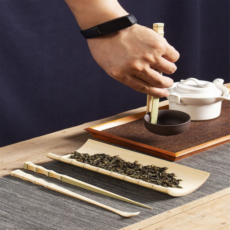 Four-piece tea set bamboo tea needle set tea ceremony