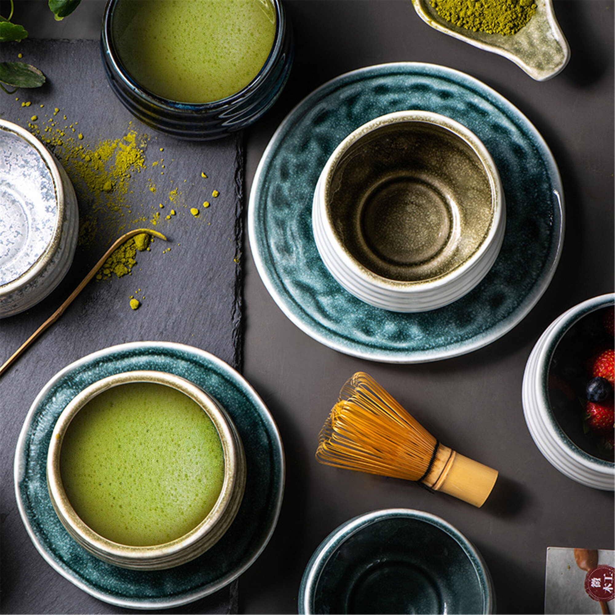 Japanese Matcha Bowl Household Ceramic Rice Bowl Noodle Bowl Etsy