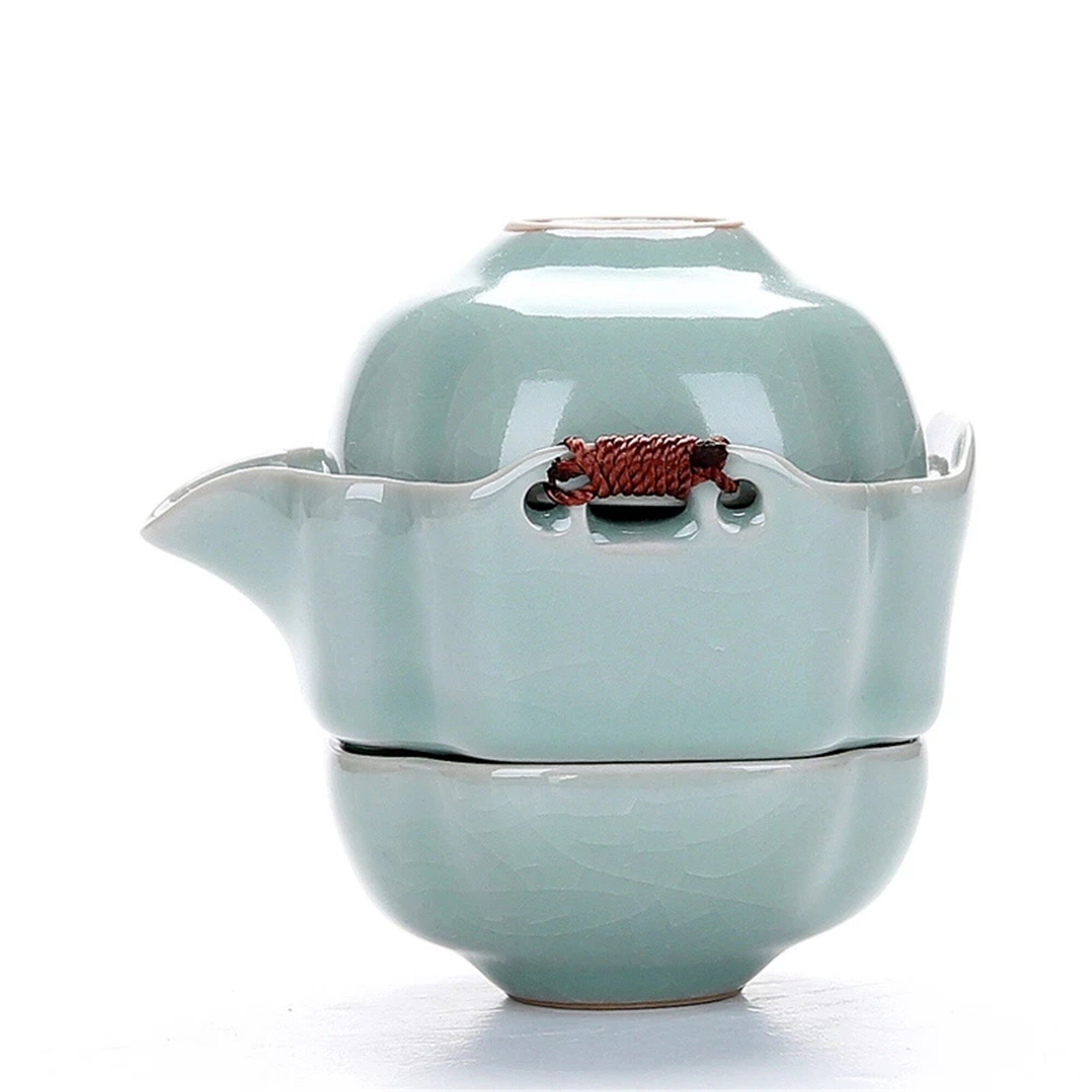 Ceramic teapot cover bowl teacup portable travel tea set Etsy