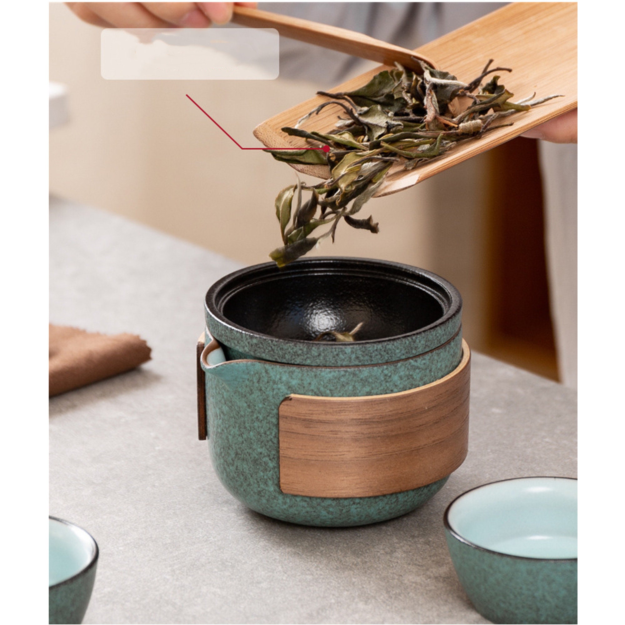 Travel tea set carrying case one pot and two cups Etsy