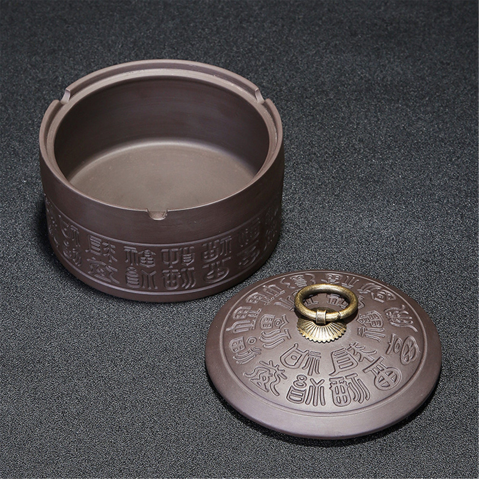 Purple sand ceramic ashtray with lid creative hotel supplies Etsy