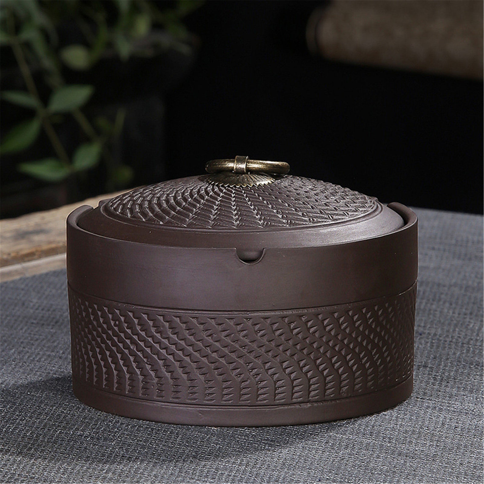 Purple sand ceramic ashtray with lid creative hotel supplies Etsy