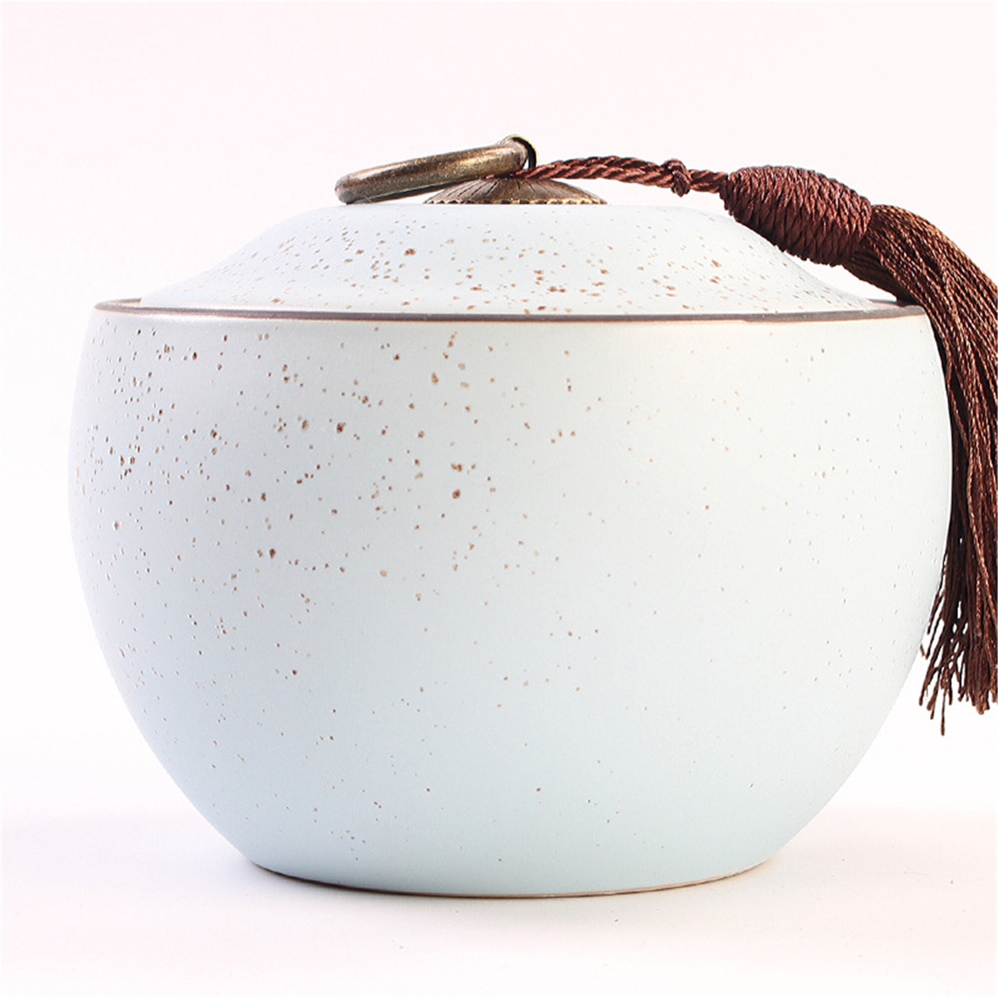 Blue and white ceramic tea caddy Etsy