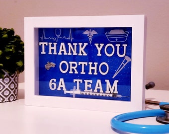 Cadeau d’infirmière de remerciement unique personnalisé, cadeaux à offrir aux infirmières, cadeaux de remerciement pour infirmières, merci shadow box art, boîte d’ombre en verre