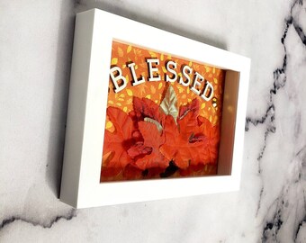 Décoration d'action de grâces bénie, décoration de feuilles d'automne, décoration d'automne, panneaux de table décoratifs, décoration de récolte, décoration de table d'action de grâces, décoration de citrouille