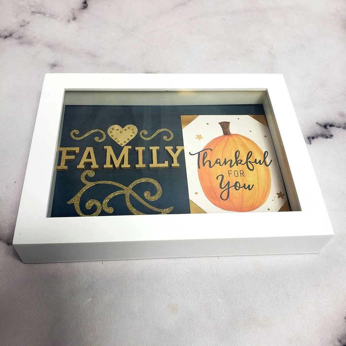 Thanksgiving Shadow Box, Family Sign Shadow Box, Thanksgiving Table ...