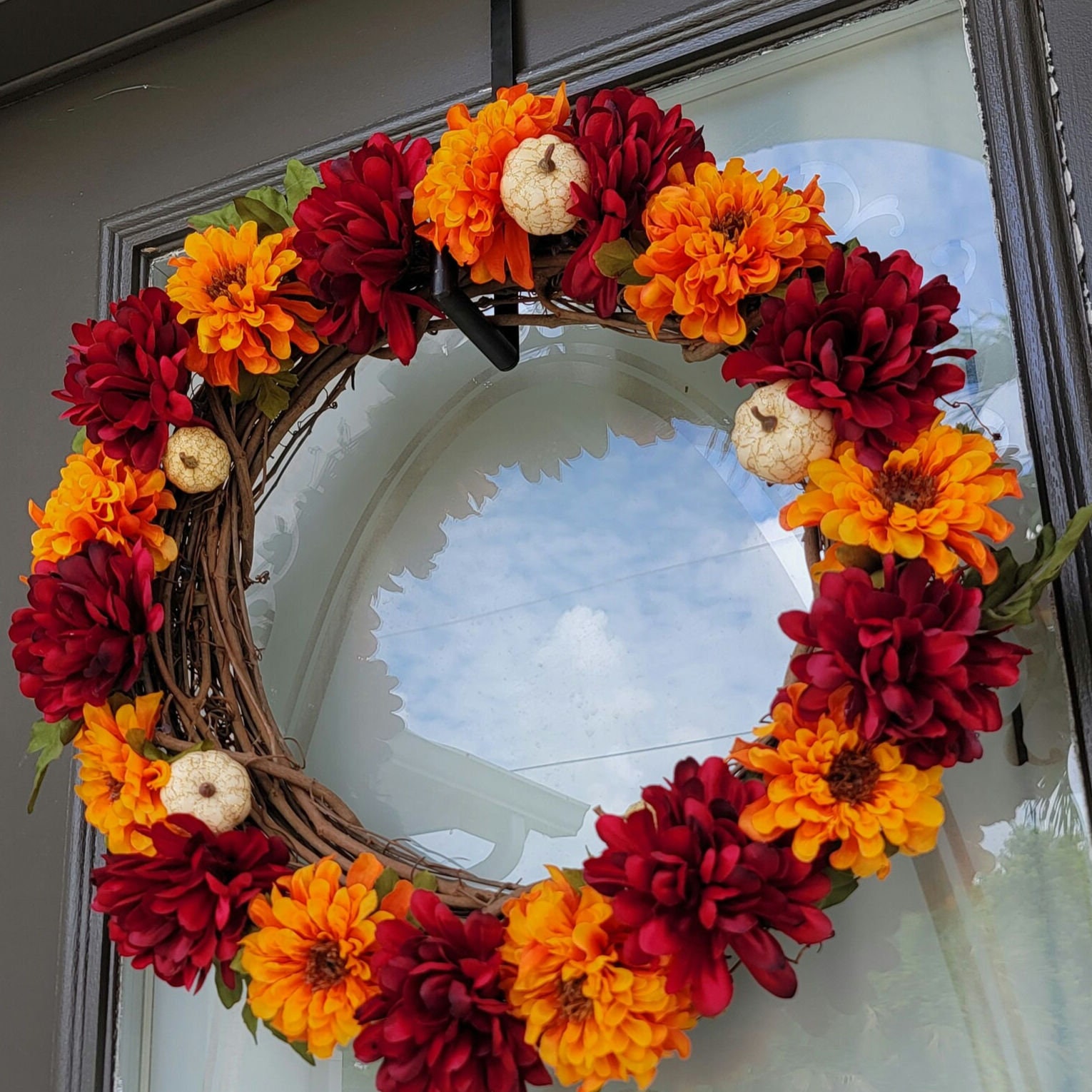 Ghirlanda Fiori Artificiali Per Porta - Decorazione Colorata Per Ingresso Casa