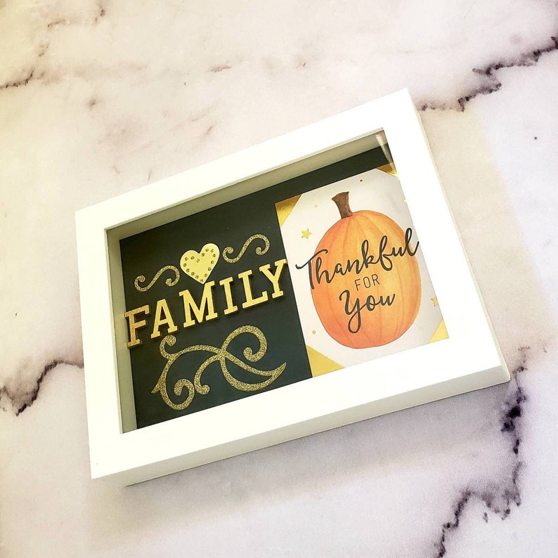 Thanksgiving Shadow Box, Family Sign Shadow Box, Thanksgiving Table ...