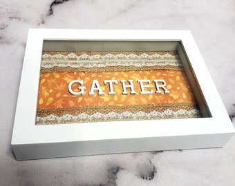 Décoration de cadre pour l'action de grâces, citrouille épicée, cadre décoratif d'automne, panneaux de cadre à collectionner, panneaux de table pour action de grâces, décor d'automne orange