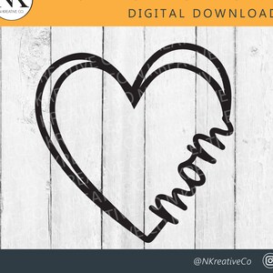 Maman svg | Maman coeur SVG | Fête des mères SVG | T-shirt maman svg | Citations de maman svg | Fichier de coupe Cricut pour la fête des mères | Fichier de coupe Mama Cricut