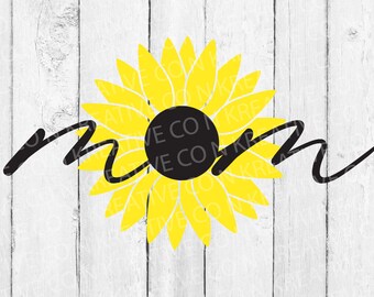 Svg moeder| Zonnebloem moeder SVG| Moederdag-SVG| Moeder T-shirt SVG| Moederdagkaart svg| Moederdag Cricut Cut-bestand| Mom Cricut Cut-bestand