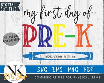 My First Day Of Pre-k SVG - My First Day Of School SVG - My First Day Of Pre-k Sign - Back To School Sign - My First Day Printable