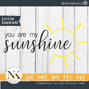 Eres mi sol SVG / Sol SVG / Verano SVG / Sol SVG / Camiseta de verano / Arte infantil / Archivo de corte Cricut / Eres mi sol