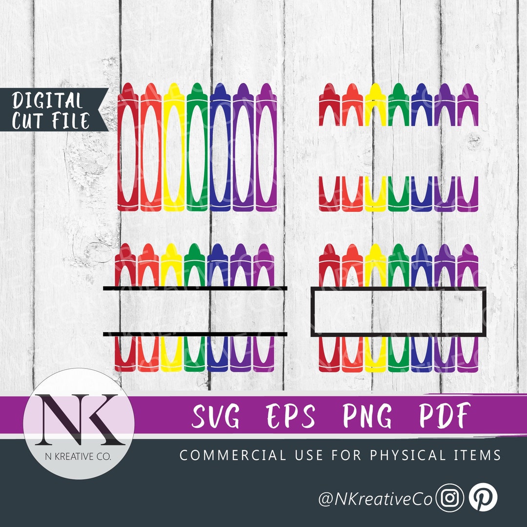 Crayon SVG | Teacher SVG | School SVG | Crayon Monogram Svg | Teacher ...