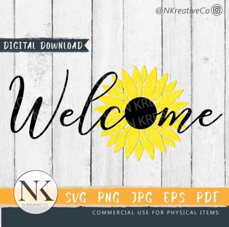 Free Free Sunflower Welcome Svg 213 SVG PNG EPS DXF File