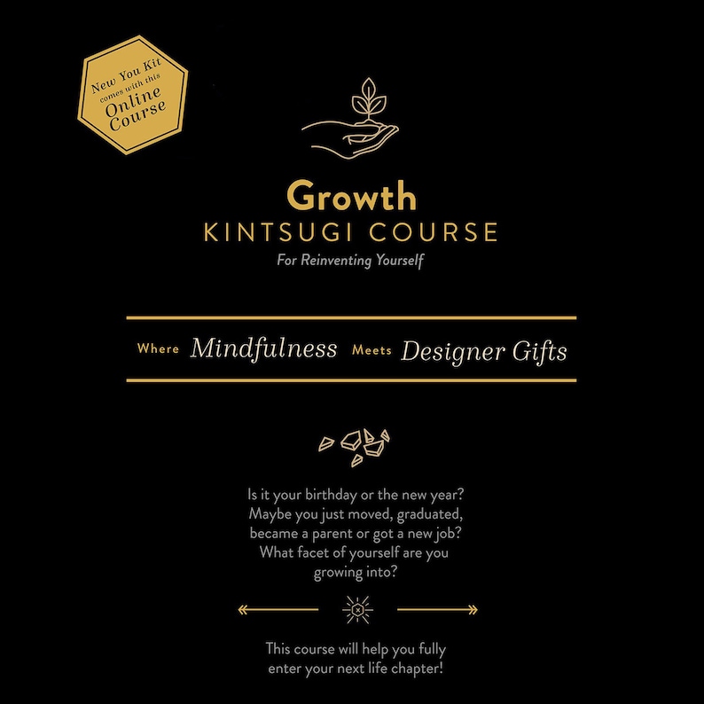 New You Kit: Japanese Kintsugi Ceremony. A Rite of Passage in a Box Celebrate Birthdays, Graduations, New Years, Baby Showers, Housewarming image 5