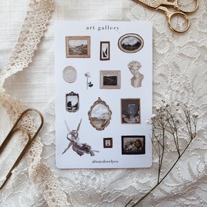 art gallery sticker sheet