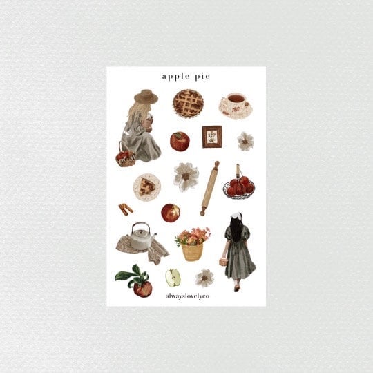 Apple Pie Sticker Sheet - Etsy