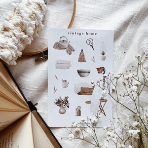 vintage home sticker sheet