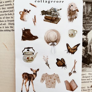 Cottagecore Sticker Sheet - Etsy