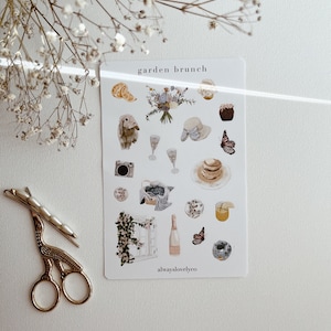Gartenbrunch Stickerbogen
