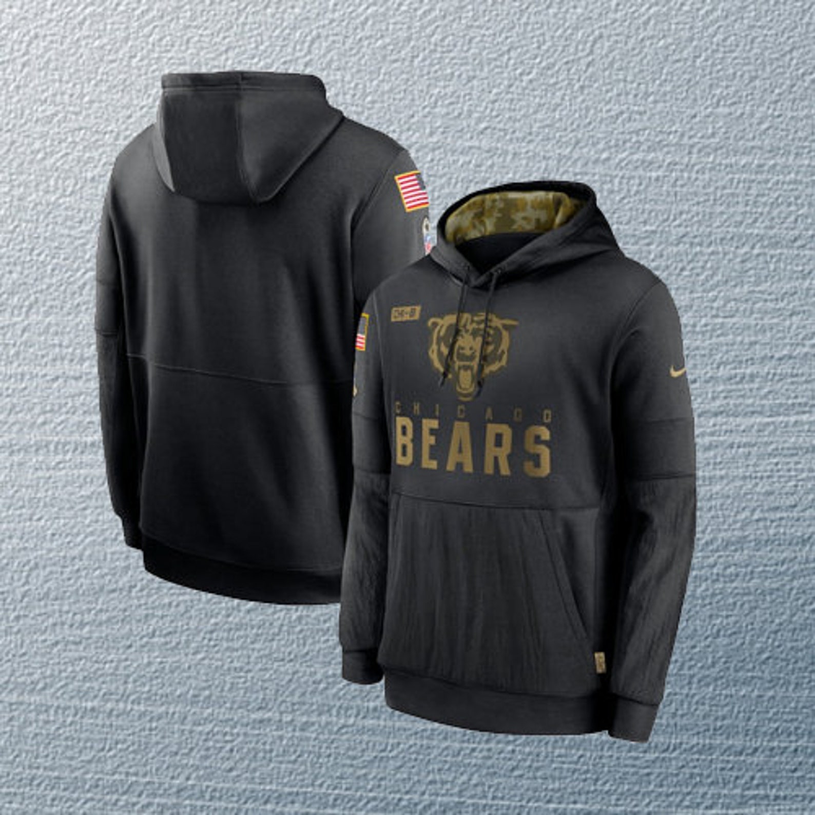 Chicago Bears Black Hoodie 2020 Salute to Service Sideline Etsy