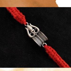 Silver Shiva rakhi for rakshabandhan gift for brother pure silver handmade chandi rakhi gift from sister Indian festival sibling love