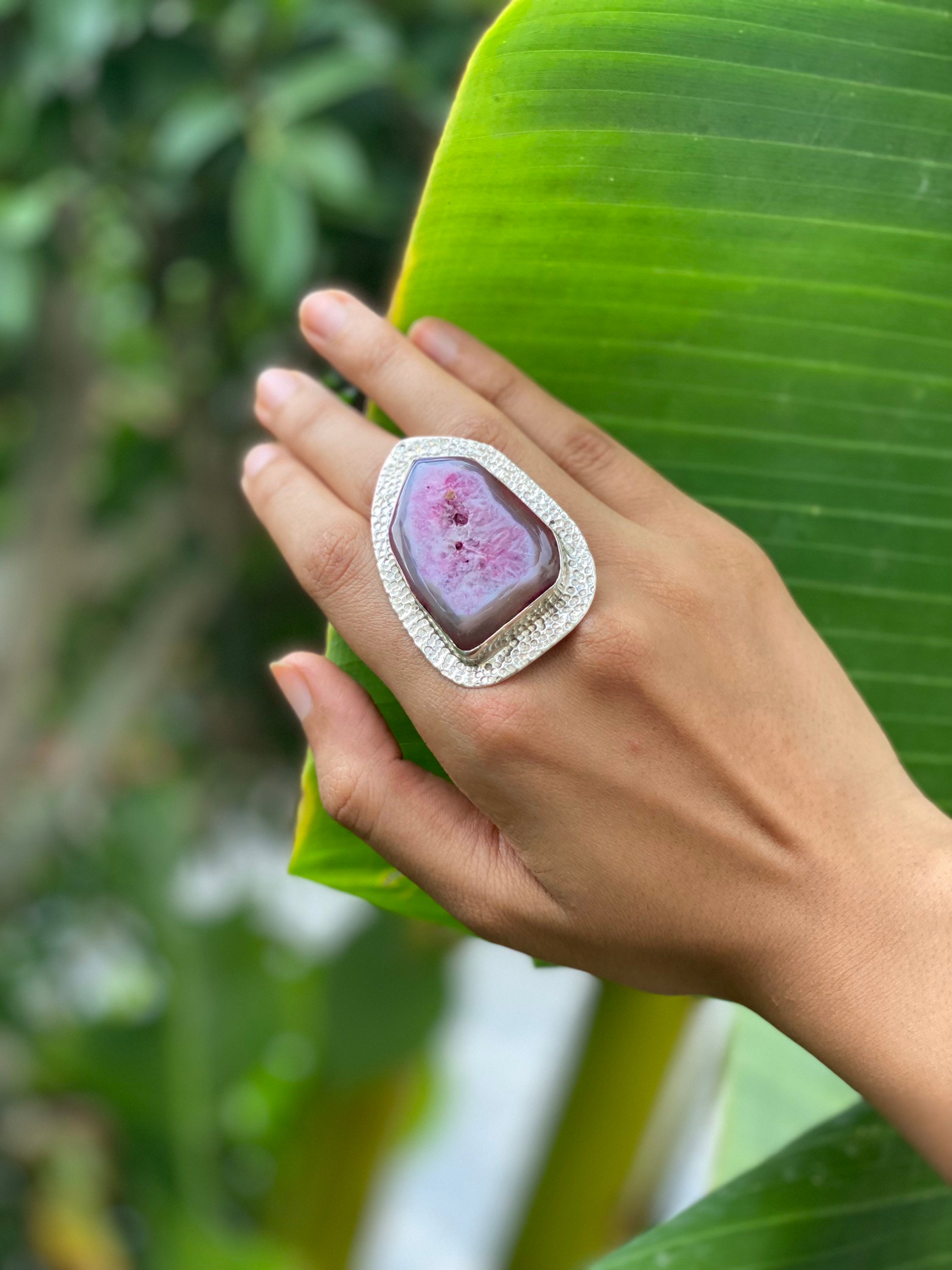 Piedra natal de Géminis Anillo de plata esterlina de ágata Etsy