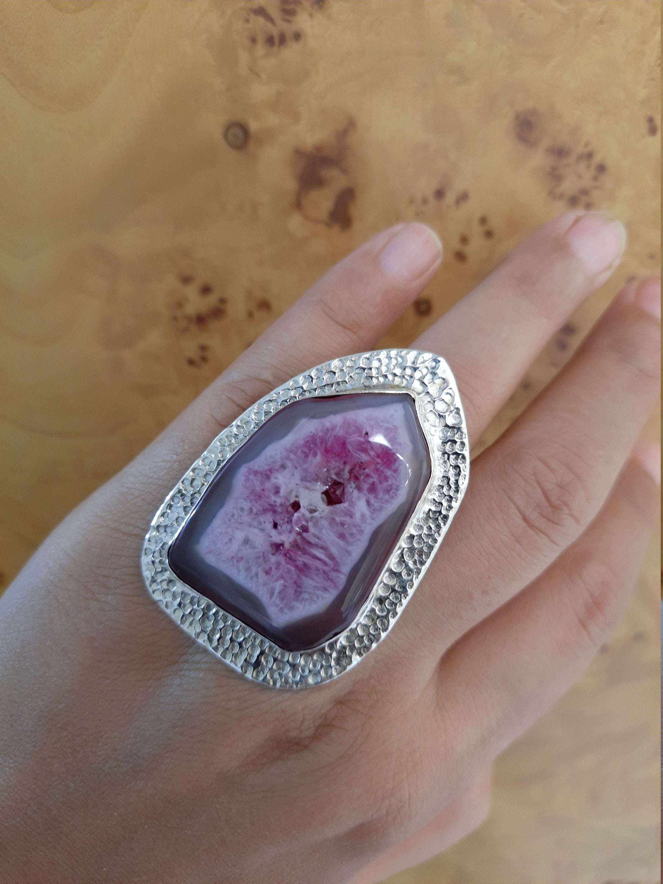 Piedra natal de Géminis Anillo de plata esterlina de ágata Etsy