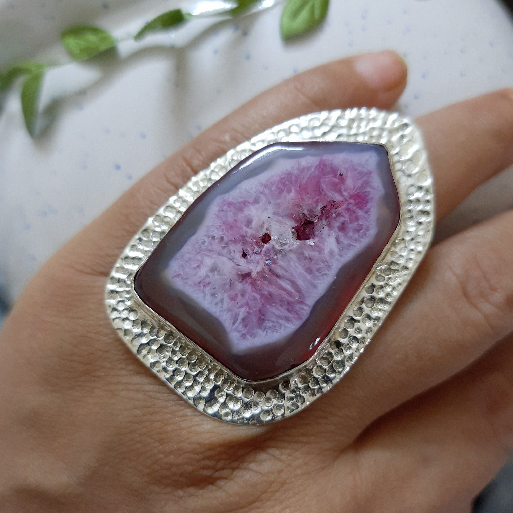 Piedra natal de Géminis Anillo de plata esterlina de ágata Etsy