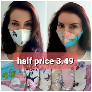 Women&#39;s Face Mask, Breathable Fabric, Washable 100% cotton, Double layer, Free UK Shipping, Sealed pack, Top Quality Bulk quantity available